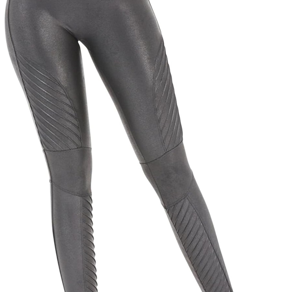 SPANX Shiny Charcoal Leggings